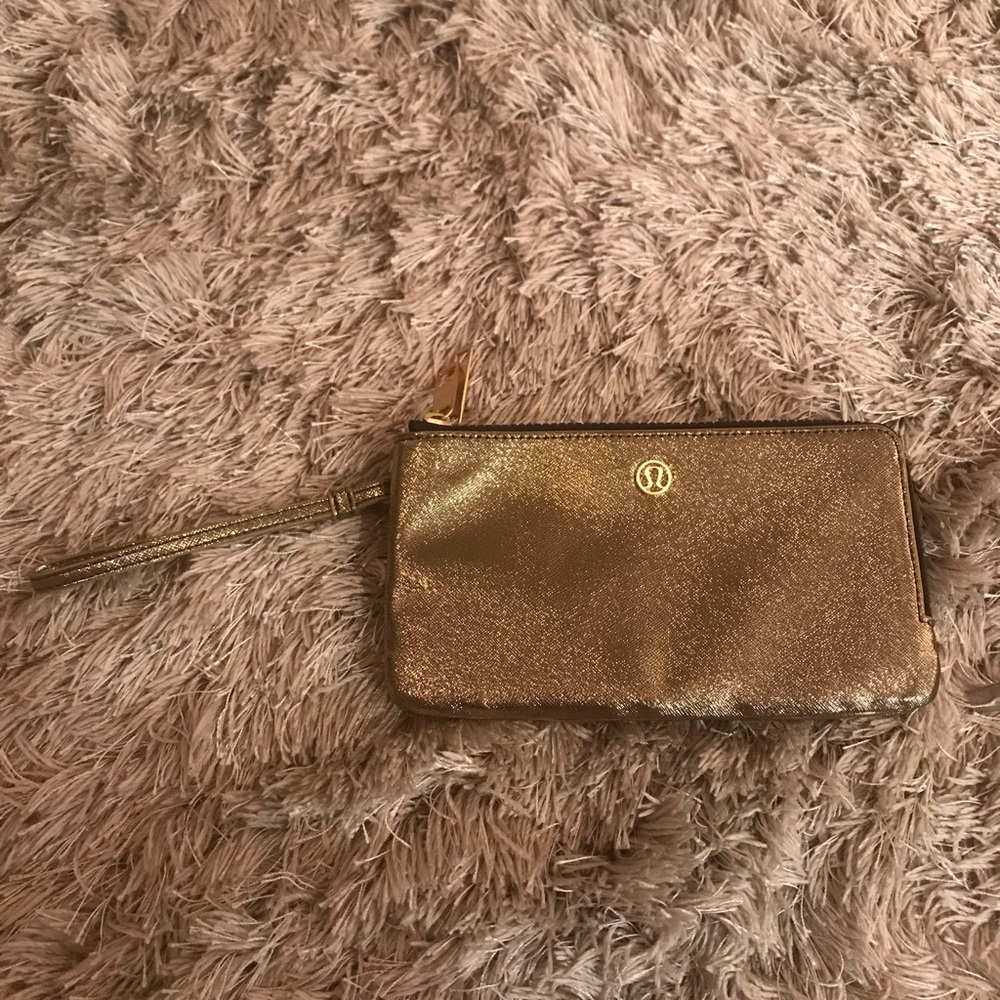 Gold Lululemon Wristlet